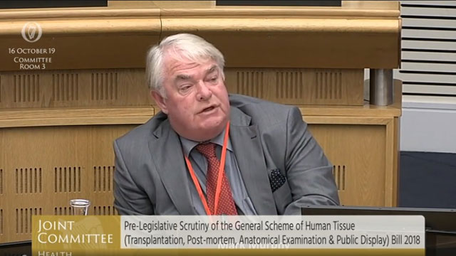 Watch: Oireachtas Committee & the Human Tissue Bill